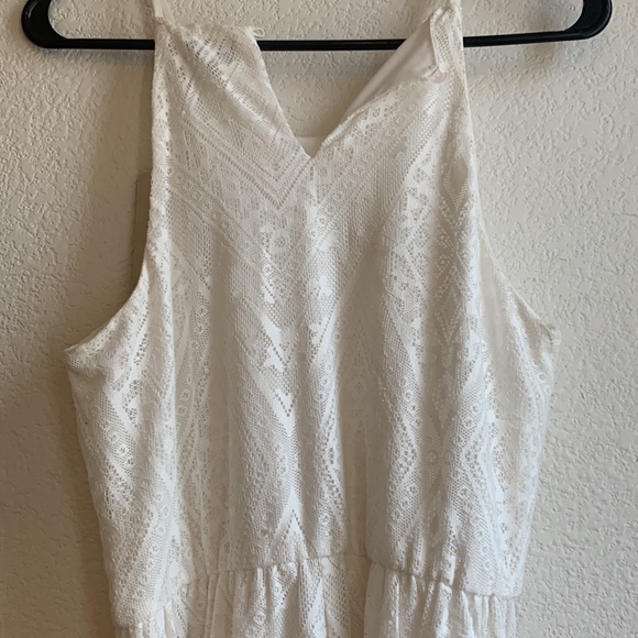 NWT cream long lace dress size medium - Picture 7 of 8